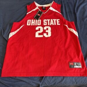 Nike Ohio State Red #23 Retro‎ Jersey NCAA Size Large Basketball Buckeyes